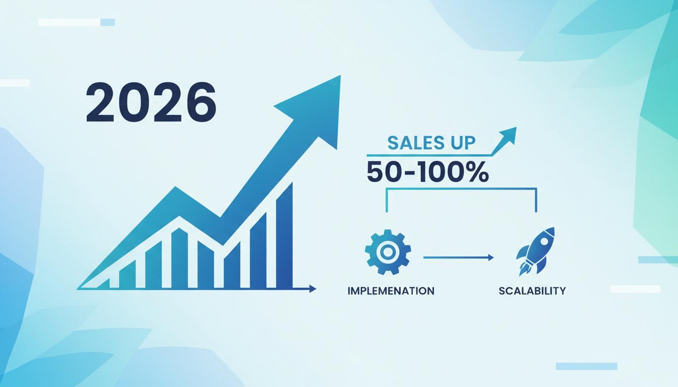 Инфографика 2026: продажи вверх на 50–100%. Что дальше: внедрение и масштабирование Инфографика 2026: продажи вверх на 50–100%. Что дальше: внедрение и масштабирование